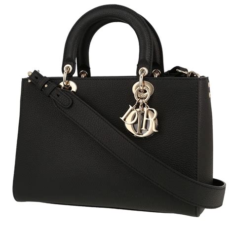 lady dior d sire|Dior black leather bag.